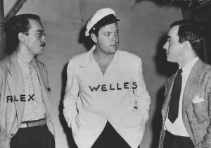 Con Alex Viany y Orson Welles.