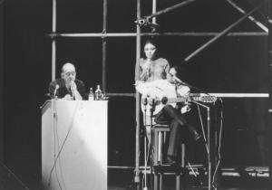 Com Marcia e Baden Powell, durante um show em Lisboa, 1968